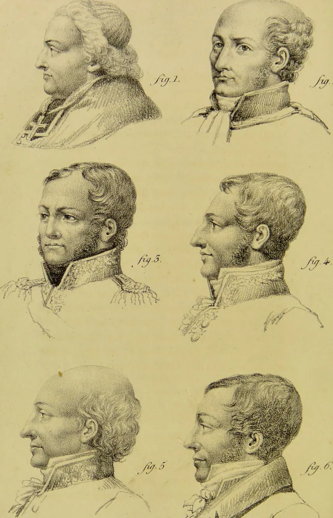 An illustration from Phrenology, in connexion with the study of physiognomy / by J. G. Spurzheim., 1826, leaf 208