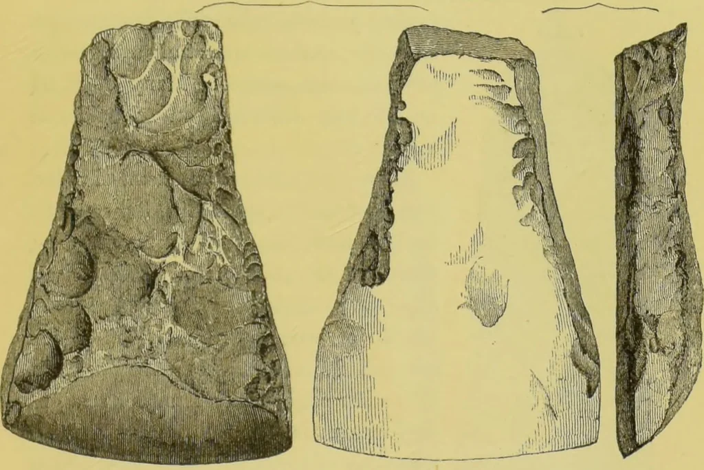 An illustration from Pre-historic times, as illustrated by ancient remains, and the manners and customs of modern savages / by John Lubbock., 1865, leaf 107
