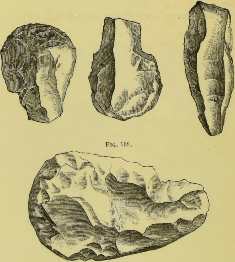An illustration from Pre-historic times, as illustrated by ancient remains, and the manners and customs of modern savages / by John Lubbock., 1865, leaf 142