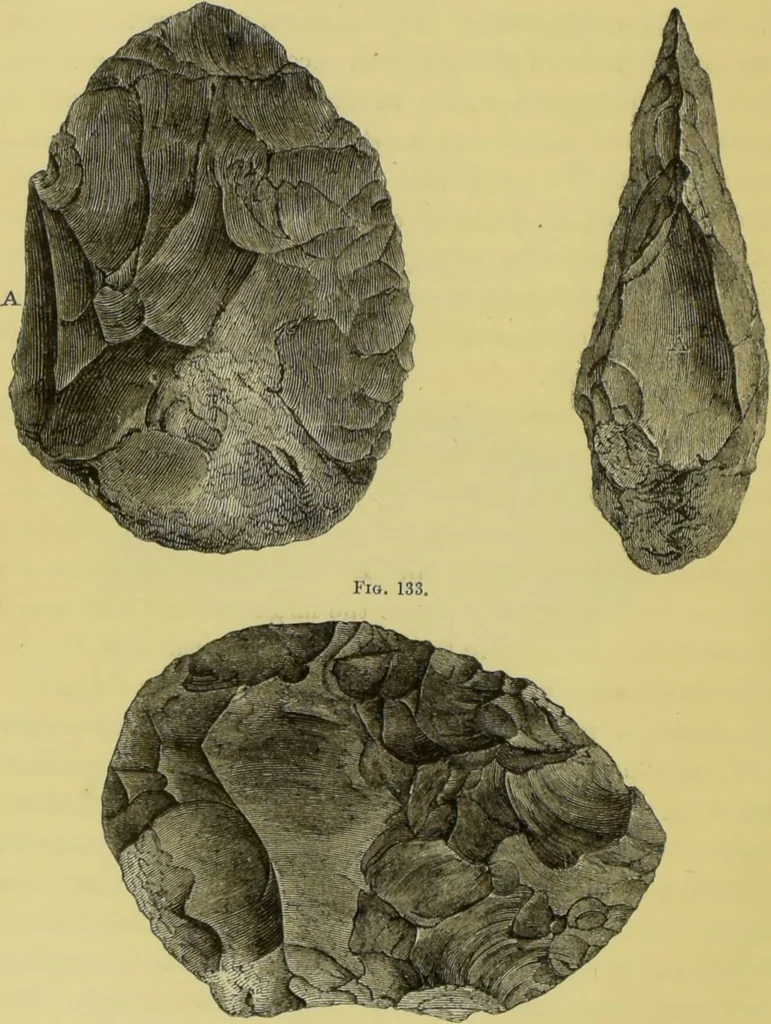 An illustration from Pre-historic times, as illustrated by ancient remains, and the manners and customs of modern savages / by John Lubbock., 1865, leaf 286