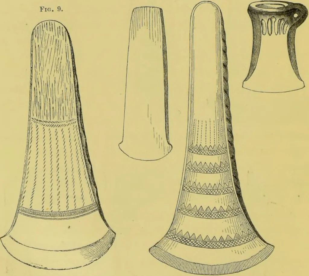 An illustration from Pre-historic times, as illustrated by ancient remains, and the manners and customs of modern savages / by John Lubbock., 1865, leaf 44