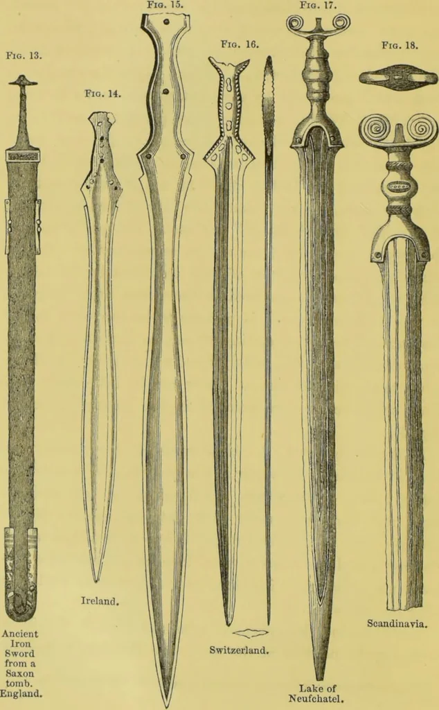 An illustration from Pre-historic times, as illustrated by ancient remains, and the manners and customs of modern savages / by John Lubbock., 1865, leaf 46