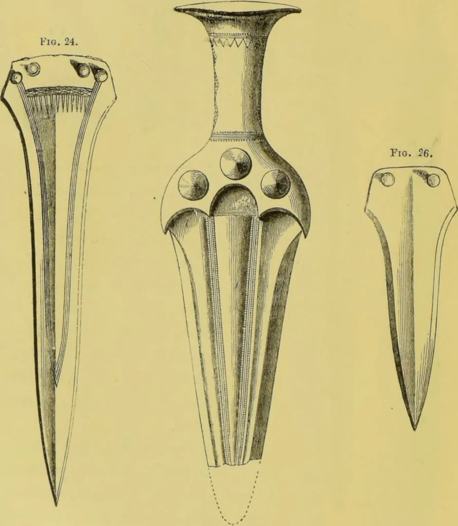 An illustration from Pre-historic times, as illustrated by ancient remains, and the manners and customs of modern savages / by John Lubbock., 1865, leaf 48