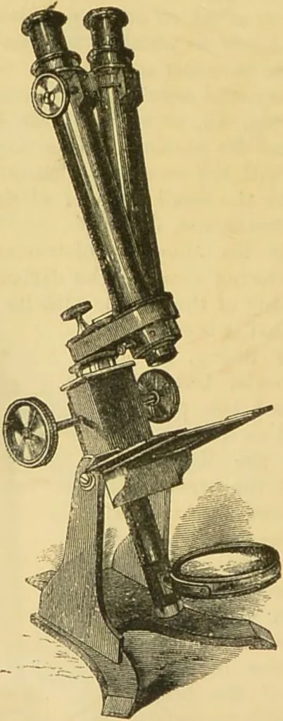 An illustration from The microscope: its history, construction, and application : being a familiar introduction to the use of the instrument and the study of microscopical sciences / by Jabez Hogg., 1869, leaf 115