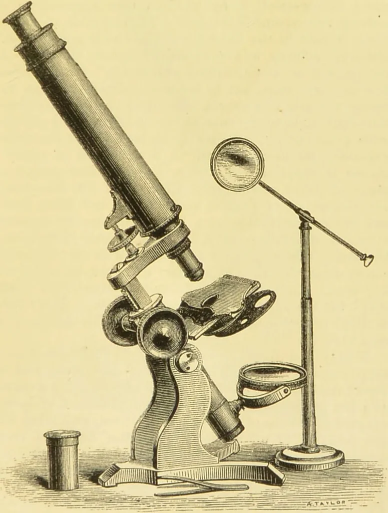 An illustration from The microscope: its history, construction, and application : being a familiar introduction to the use of the instrument and the study of microscopical sciences / by Jabez Hogg., 1869, leaf 126