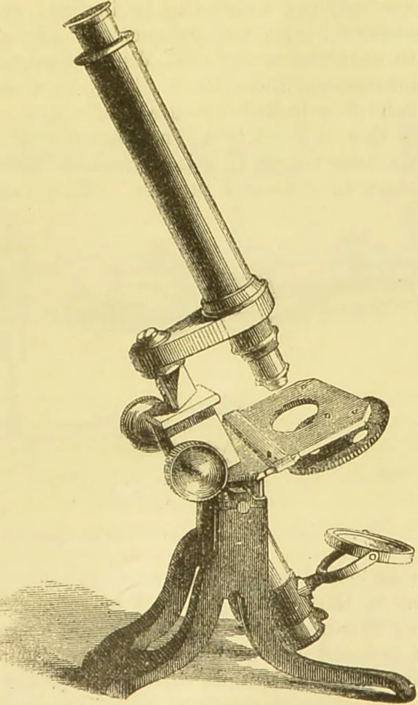 An illustration from The microscope: its history, construction, and application : being a familiar introduction to the use of the instrument and the study of microscopical sciences / by Jabez Hogg., 1869, leaf 128
