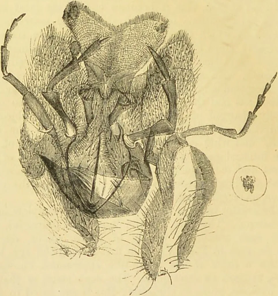 An illustration from The microscope: its history, construction, and application : being a familiar introduction to the use of the instrument and the study of microscopical sciences / by Jabez Hogg., 1869, leaf 623
