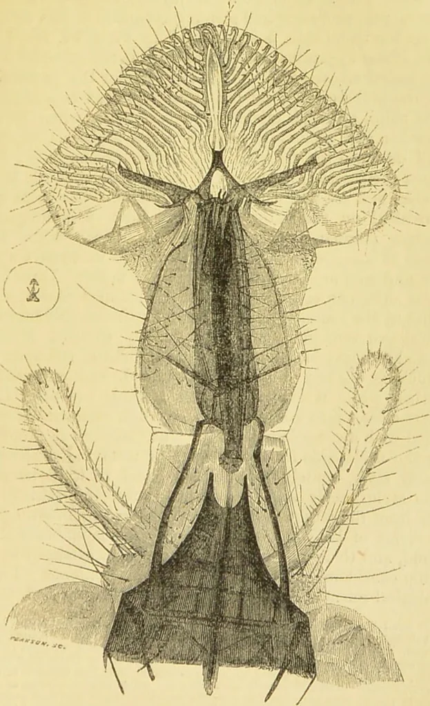 An illustration from The microscope: its history, construction, and application : being a familiar introduction to the use of the instrument and the study of microscopical sciences / by Jabez Hogg., 1869, leaf 636