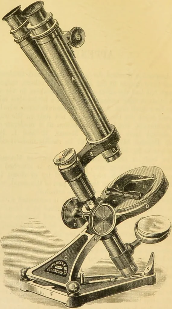 An illustration from The microscope: its history, construction, and application : being a familiar introduction to the use of the instrument and the study of microscopical sciences / by Jabez Hogg., 1869, leaf 787