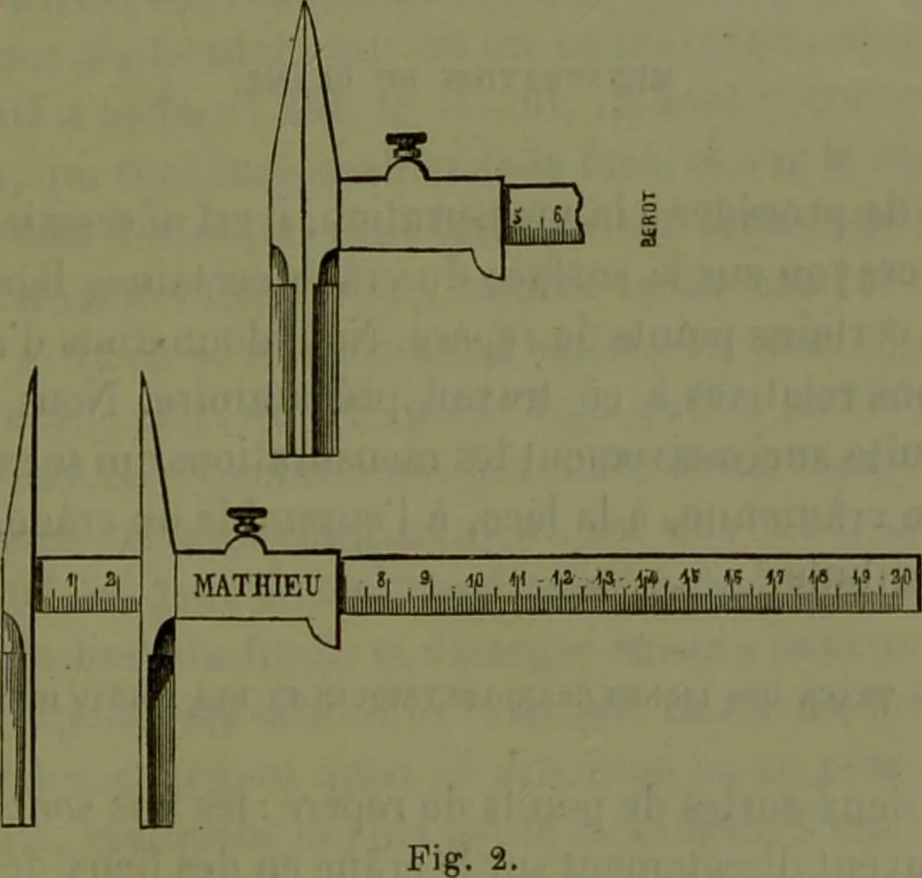 An illustration from Instructions craniologiques et craniométriques de la Société d'anthropologie de Paris / par Paul Broca., 1875, leaf 69