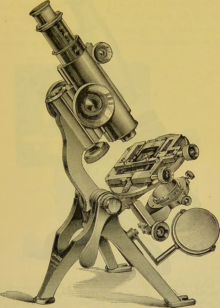 An illustration from The microscope : its history, construction, and application, being a familiar introduction to the use of the instrument, and the study of microscopical science / by Jabez Hogg., 1898, leaf 153