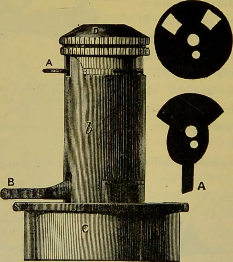 An illustration from The microscope : its history, construction, and application, being a familiar introduction to the use of the instrument, and the study of microscopical science / by Jabez Hogg., 1898, leaf 210