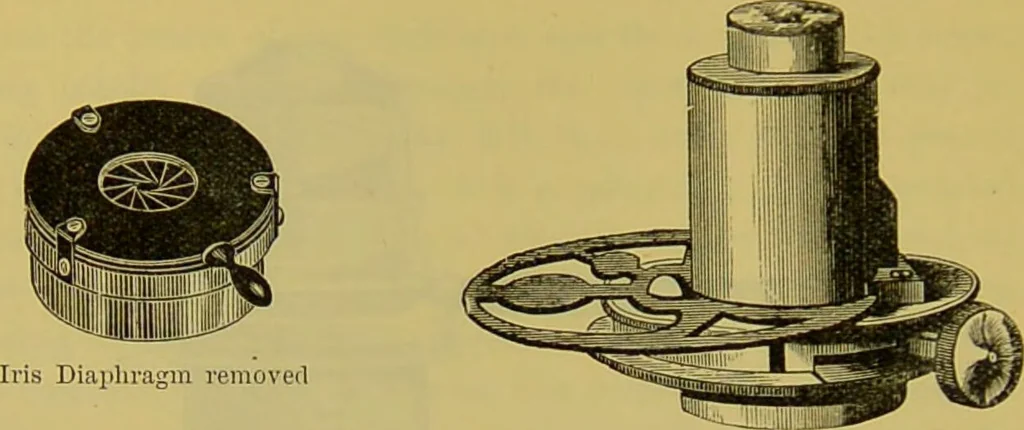 An illustration from The microscope : its history, construction, and application, being a familiar introduction to the use of the instrument, and the study of microscopical science / by Jabez Hogg., 1898, leaf 218