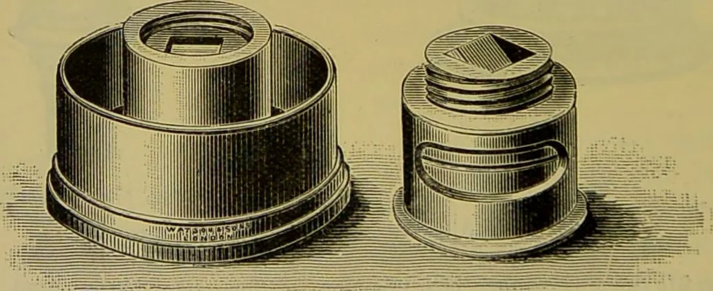 An illustration from The microscope : its history, construction, and application, being a familiar introduction to the use of the instrument, and the study of microscopical science / by Jabez Hogg., 1898, leaf 258