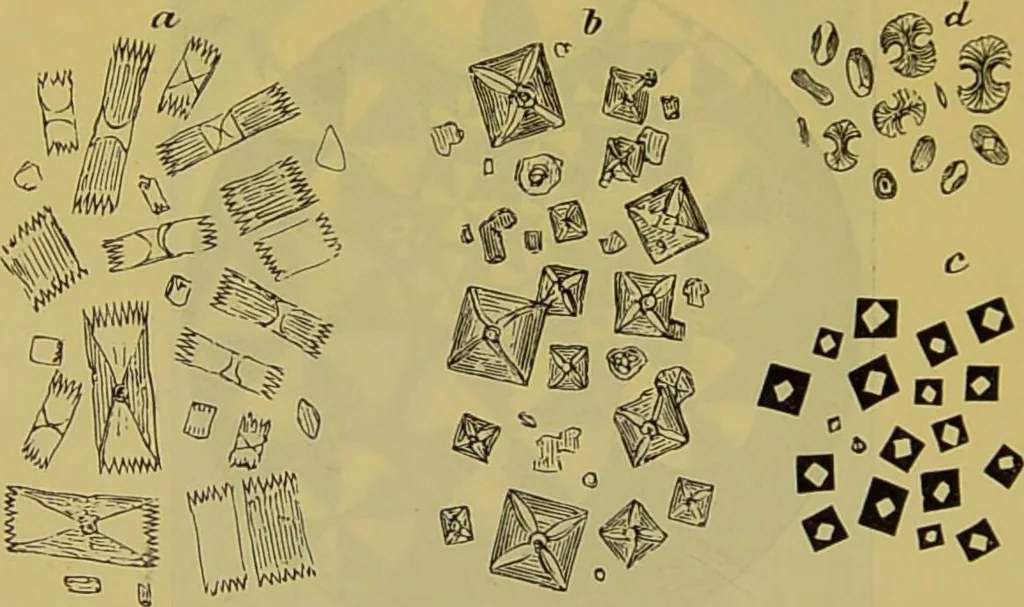 An illustration from The microscope : its history, construction, and application, being a familiar introduction to the use of the instrument, and the study of microscopical science / by Jabez Hogg., 1898, leaf 270