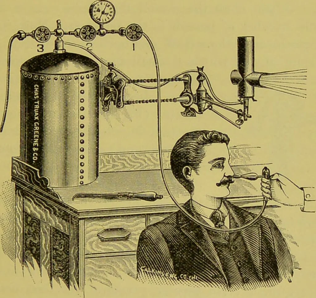 An illustration from Diseases of the ear, nose, and throat and their accessory cavities : A condensed text-book / By Seth Scott Bishop., 1897, leaf 49