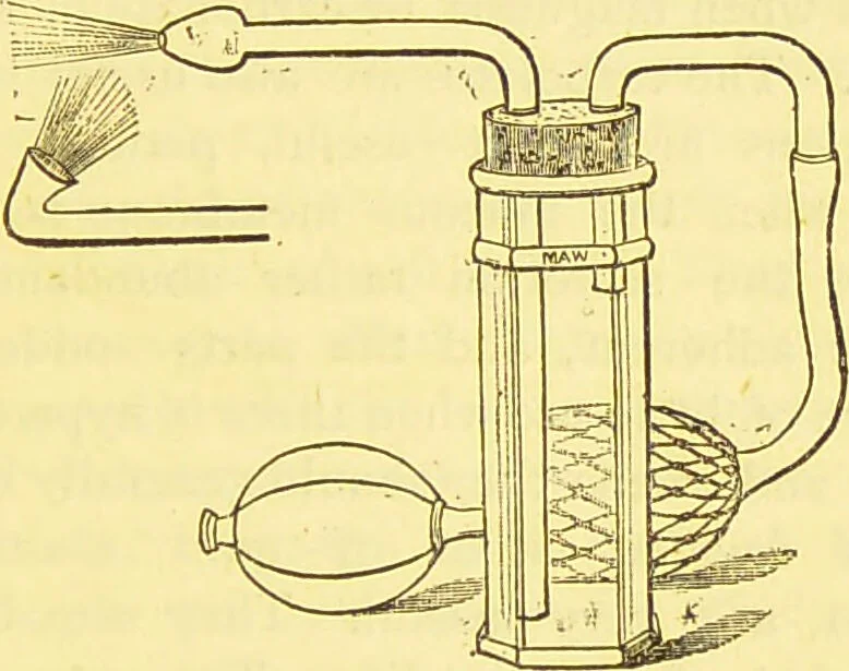 An illustration from Laryngoscopy and rhinoscopy and the diagnosis and treatment of the diseases of the throat and nose / by Prosser James, M.D., 1888, leaf 241