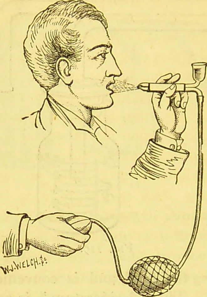 An illustration from Laryngoscopy and rhinoscopy and the diagnosis and treatment of the diseases of the throat and nose / by Prosser James, M.D., 1888, leaf 274