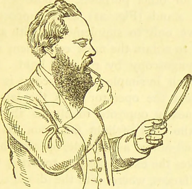 An illustration from Laryngoscopy and rhinoscopy and the diagnosis and treatment of the diseases of the throat and nose / by Prosser James, M.D., 1888, leaf 95