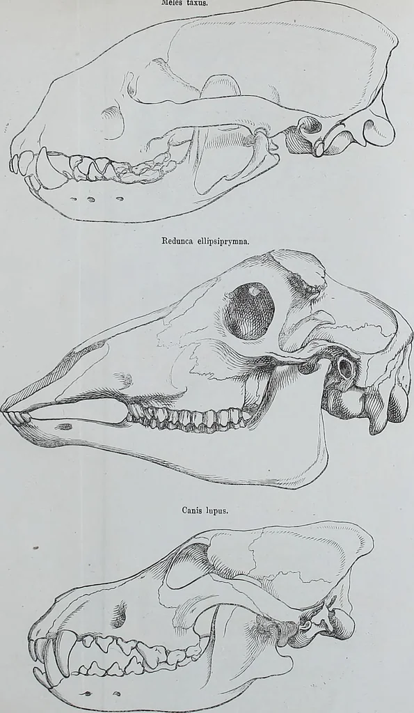 An illustration from Zur Morphologie des Säugethier-Schädels : eine vergleichend-anatomische Untersuchung / von Johann Christian Gustav Lucae., 1872, leaf 39
