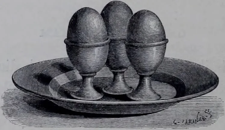An illustration from The royal cookery book (le livre de cuisine) / by Jules Gouffé ; translated from the French and adapted for English use by Alphonse Gouffé ... comprising domestic and high-class cookery, illustrated with sixteen large plates printed in colours, and one hundred and sixty-one woodcuts from drawing from nature by E. Ronjat., 1868, leaf 246