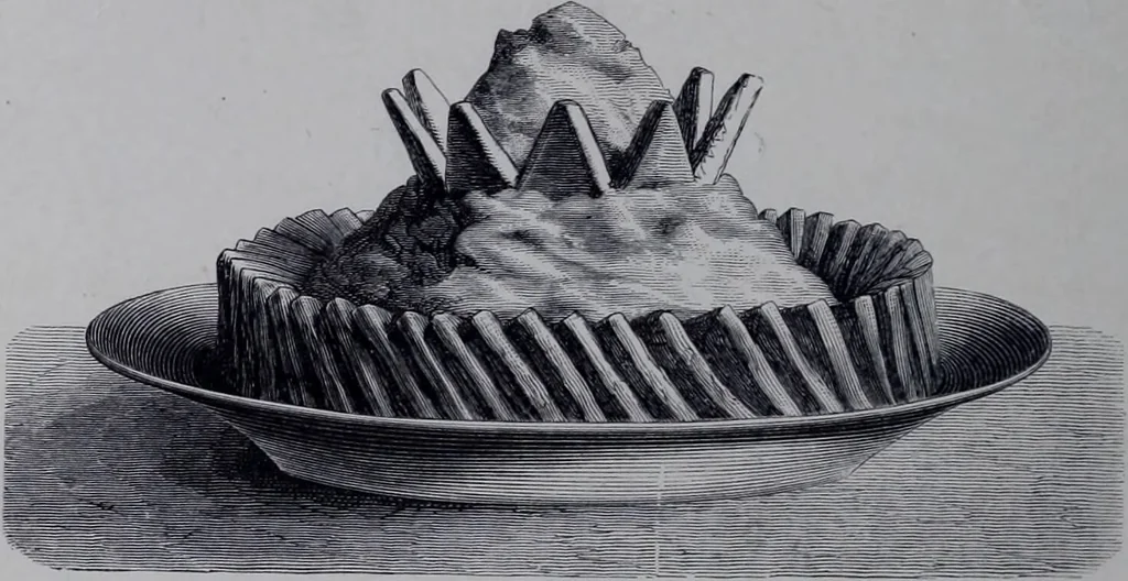 An illustration from The royal cookery book (le livre de cuisine) / by Jules Gouffé ; translated from the French and adapted for English use by Alphonse Gouffé ... comprising domestic and high-class cookery, illustrated with sixteen large plates printed in colours, and one hundred and sixty-one woodcuts from drawing from nature by E. Ronjat., 1868, leaf 252