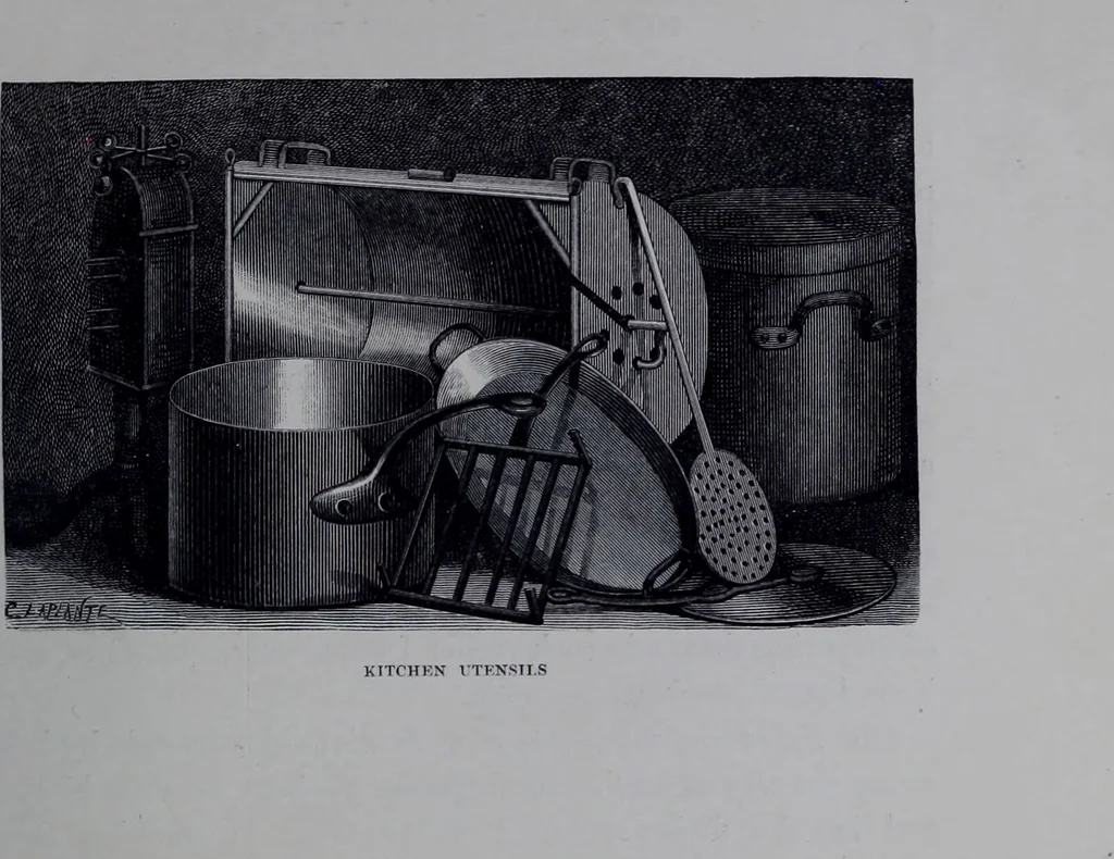 An illustration from The royal cookery book (le livre de cuisine) / by Jules Gouffé ; translated from the French and adapted for English use by Alphonse Gouffé ... comprising domestic and high-class cookery, illustrated with sixteen large plates printed in colours, and one hundred and sixty-one woodcuts from drawing from nature by E. Ronjat., 1868, leaf 29