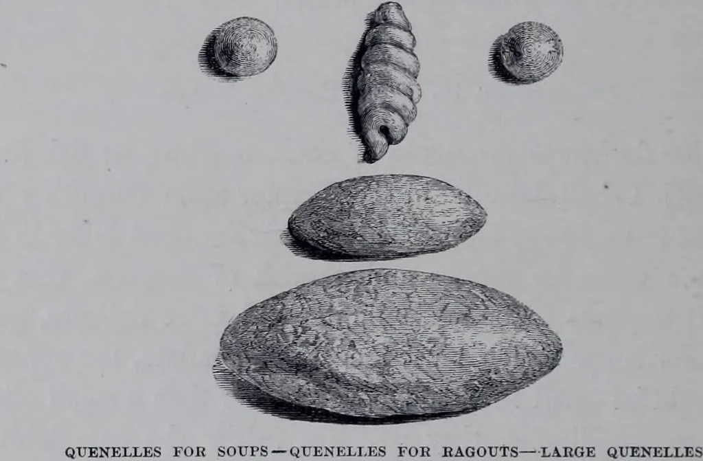 An illustration from The royal cookery book (le livre de cuisine) / by Jules Gouffé ; translated from the French and adapted for English use by Alphonse Gouffé ... comprising domestic and high-class cookery, illustrated with sixteen large plates printed in colours, and one hundred and sixty-one woodcuts from drawing from nature by E. Ronjat., 1868, leaf 310