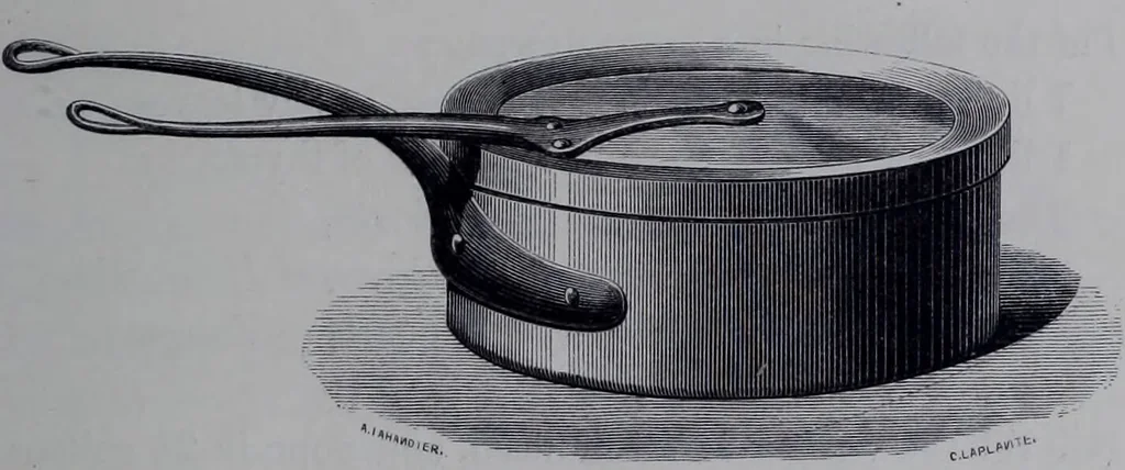 An illustration from The royal cookery book (le livre de cuisine) / by Jules Gouffé ; translated from the French and adapted for English use by Alphonse Gouffé ... comprising domestic and high-class cookery, illustrated with sixteen large plates printed in colours, and one hundred and sixty-one woodcuts from drawing from nature by E. Ronjat., 1868, leaf 355