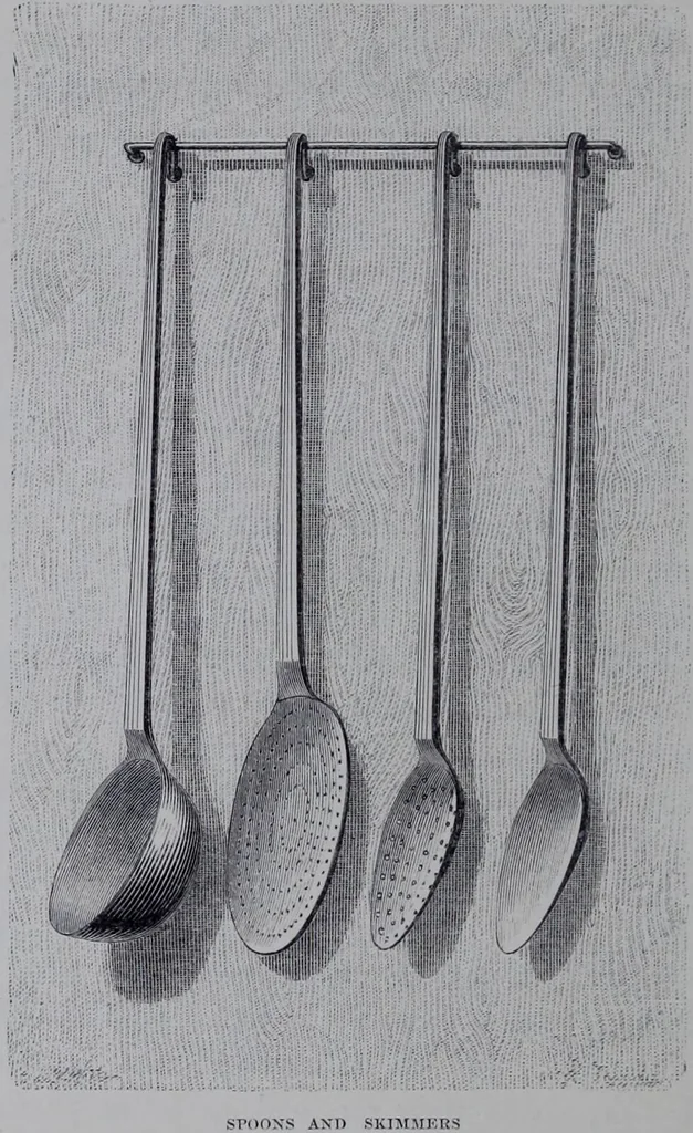 An illustration from The royal cookery book (le livre de cuisine) / by Jules Gouffé ; translated from the French and adapted for English use by Alphonse Gouffé ... comprising domestic and high-class cookery, illustrated with sixteen large plates printed in colours, and one hundred and sixty-one woodcuts from drawing from nature by E. Ronjat., 1868, leaf 36