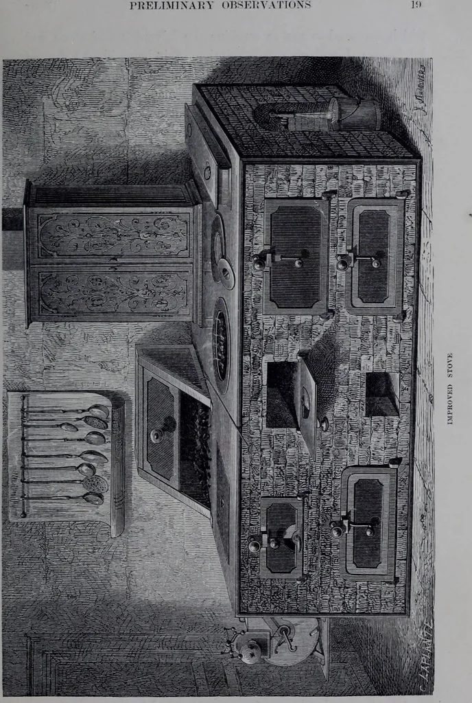 An illustration from The royal cookery book (le livre de cuisine) / by Jules Gouffé ; translated from the French and adapted for English use by Alphonse Gouffé ... comprising domestic and high-class cookery, illustrated with sixteen large plates printed in colours, and one hundred and sixty-one woodcuts from drawing from nature by E. Ronjat., 1868, leaf 45