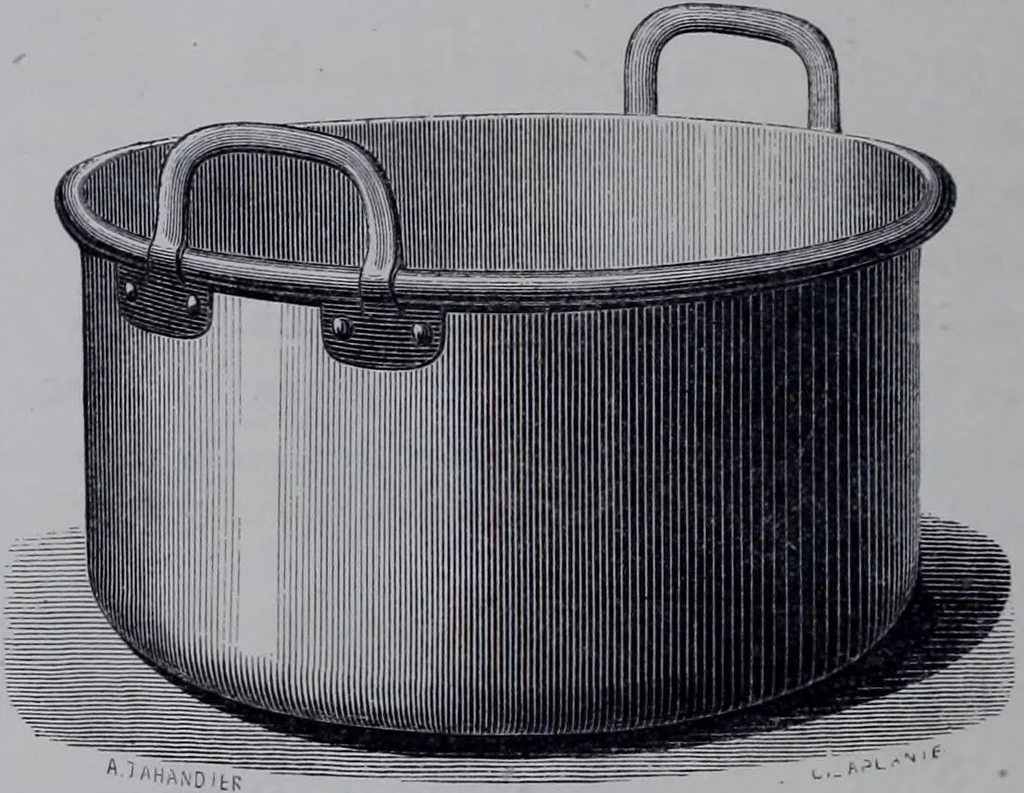 An illustration from The royal cookery book (le livre de cuisine) / by Jules Gouffé ; translated from the French and adapted for English use by Alphonse Gouffé ... comprising domestic and high-class cookery, illustrated with sixteen large plates printed in colours, and one hundred and sixty-one woodcuts from drawing from nature by E. Ronjat., 1868, leaf 596