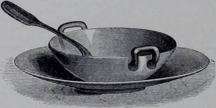 An illustration from The royal cookery book (le livre de cuisine) / by Jules Gouffé ; translated from the French and adapted for English use by Alphonse Gouffé ... comprising domestic and high-class cookery, illustrated with sixteen large plates printed in colours, and one hundred and sixty-one woodcuts from drawing from nature by E. Ronjat., 1868, leaf 82