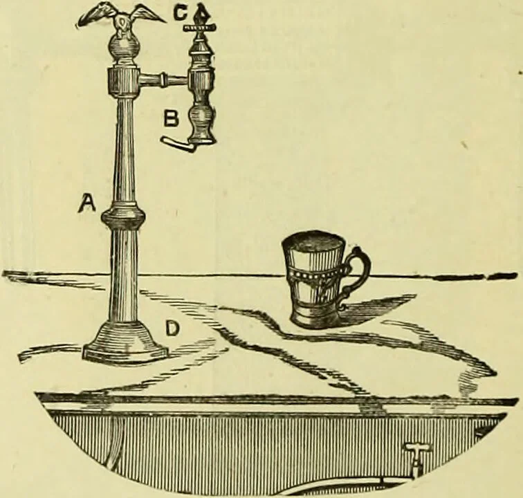 An illustration from The confectioners' hand-book and practical guide to the art of sugar boiling in all its branches : the manufacture of creams, fondants, liqueurs, pastilles, jujubes (gelatine and gum), comfits, lozenges (plain and medicated), chocolate, chocolate creams, drops, bars, &c; American caramels, ice creams and moulded ices of every description : jams, jellies and marmalades (by fire and steam). Preserved and crystalized fruits, candied peel, English and Scotch pastry, cordials and syrups for American hot & iced beverages. Aerated waters of every description, by hand and machine, for bottle, syphon, or fountain, ginger beer, horehound, and other fermented beers. The recipes are accompanied with full and clear instructions in every branch. Every information about colours and flavours; the best to use and how to make them. Useful notes on machinery for every purpose, and about one hundred illustrations., 1883, leaf 126