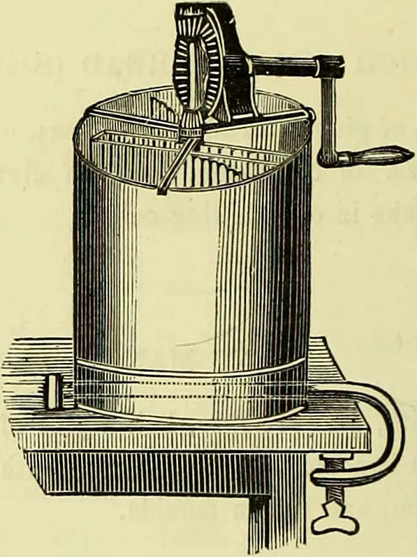 An illustration from The confectioners' hand-book and practical guide to the art of sugar boiling in all its branches : the manufacture of creams, fondants, liqueurs, pastilles, jujubes (gelatine and gum), comfits, lozenges (plain and medicated), chocolate, chocolate creams, drops, bars, &c; American caramels, ice creams and moulded ices of every description : jams, jellies and marmalades (by fire and steam). Preserved and crystalized fruits, candied peel, English and Scotch pastry, cordials and syrups for American hot & iced beverages. Aerated waters of every description, by hand and machine, for bottle, syphon, or fountain, ginger beer, horehound, and other fermented beers. The recipes are accompanied with full and clear instructions in every branch. Every information about colours and flavours; the best to use and how to make them. Useful notes on machinery for every purpose, and about one hundred illustrations., 1883, leaf 180