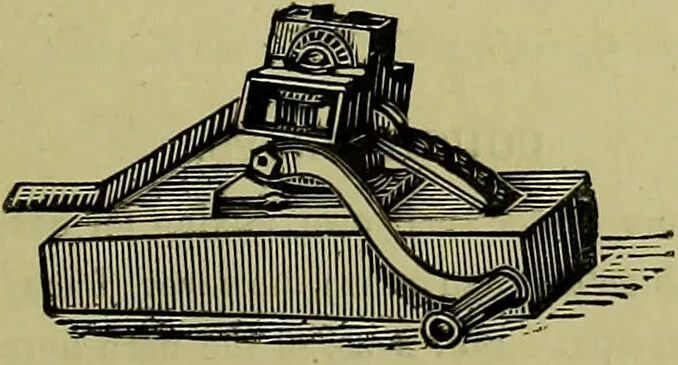 An illustration from The confectioners' hand-book and practical guide to the art of sugar boiling in all its branches : the manufacture of creams, fondants, liqueurs, pastilles, jujubes (gelatine and gum), comfits, lozenges (plain and medicated), chocolate, chocolate creams, drops, bars, &c; American caramels, ice creams and moulded ices of every description : jams, jellies and marmalades (by fire and steam). Preserved and crystalized fruits, candied peel, English and Scotch pastry, cordials and syrups for American hot & iced beverages. Aerated waters of every description, by hand and machine, for bottle, syphon, or fountain, ginger beer, horehound, and other fermented beers. The recipes are accompanied with full and clear instructions in every branch. Every information about colours and flavours; the best to use and how to make them. Useful notes on machinery for every purpose, and about one hundred illustrations., 1883, leaf 39