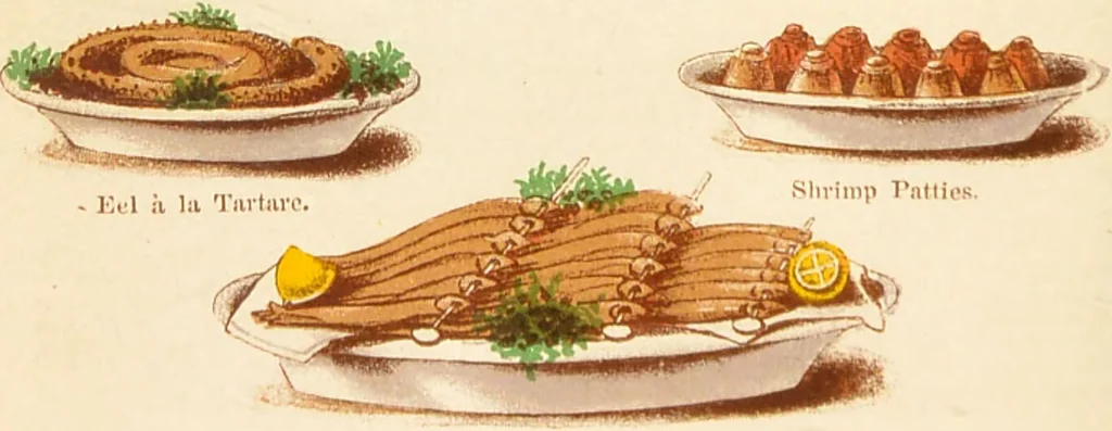 An illustration from The book of household management : comprising information for the mistress ... also, sanitary, medical, & legal memoranda; with a history of the origin, properties, and uses of all things connected with home life and comfort / by Mrs. Isabella Beeton., 1869, leaf 170