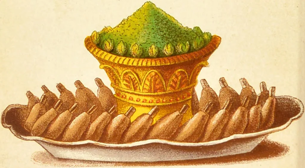 An illustration from The book of household management : comprising information for the mistress ... also, sanitary, medical, & legal memoranda; with a history of the origin, properties, and uses of all things connected with home life and comfort / by Mrs. Isabella Beeton., 1869, leaf 394