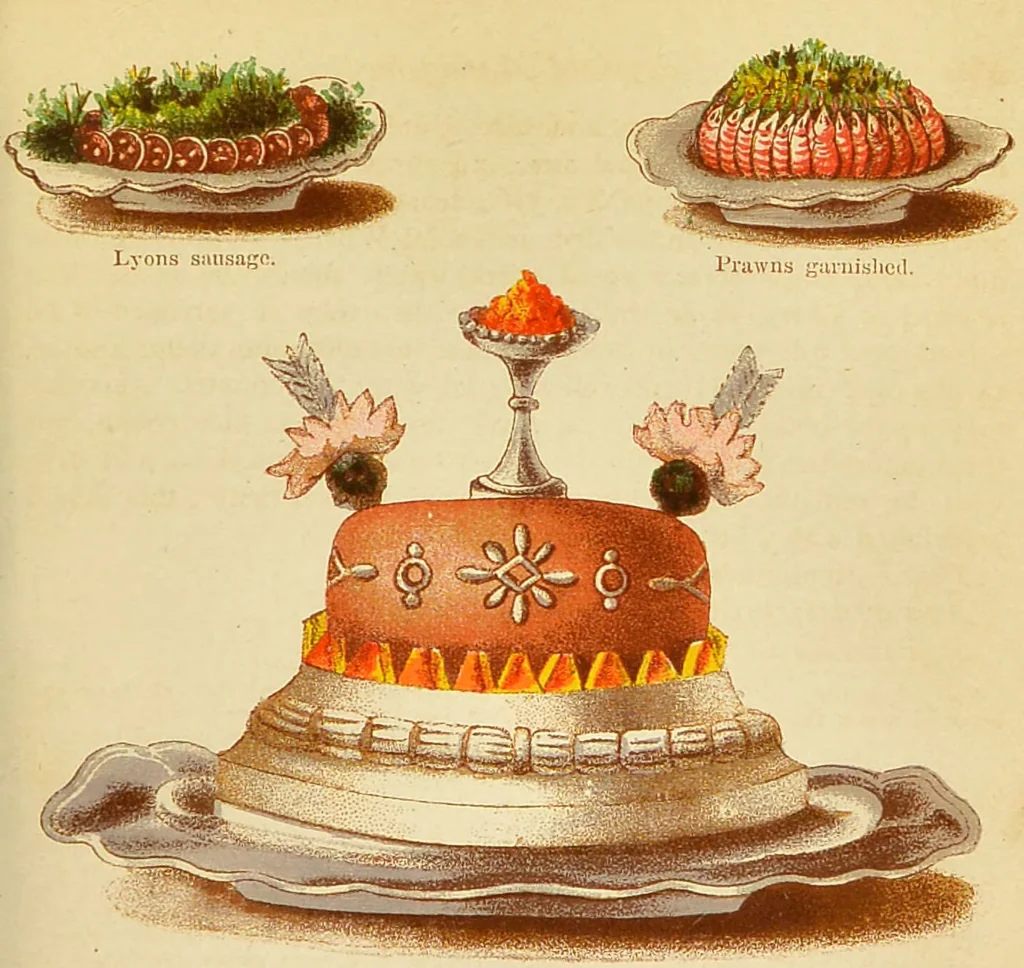 An illustration from The book of household management : comprising information for the mistress ... also, sanitary, medical, & legal memoranda; with a history of the origin, properties, and uses of all things connected with home life and comfort / by Mrs. Isabella Beeton., 1869, leaf 541