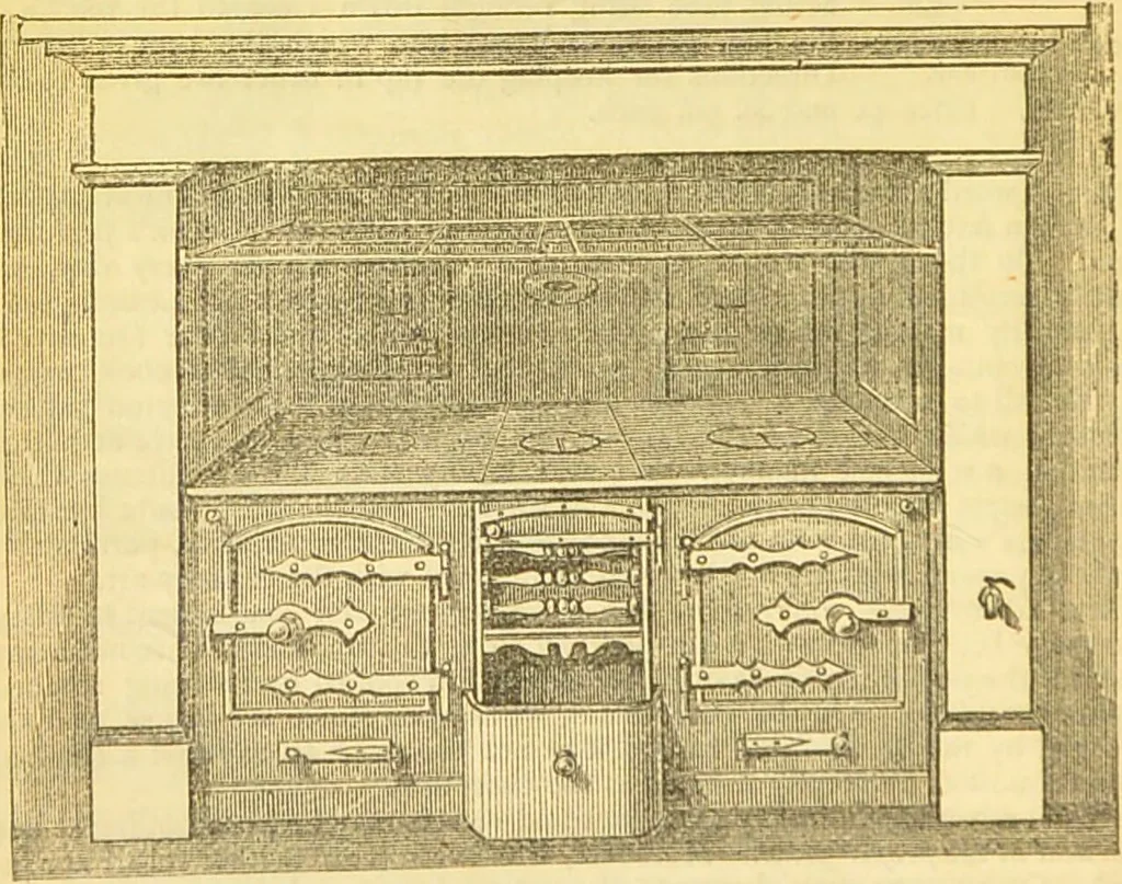 An illustration from The book of household management : comprising information for the mistress ... also, sanitary, medical, & legal memoranda; with a history of the origin, properties, and uses of all things connected with home life and comfort / by Mrs. Isabella Beeton., 1869, leaf 82