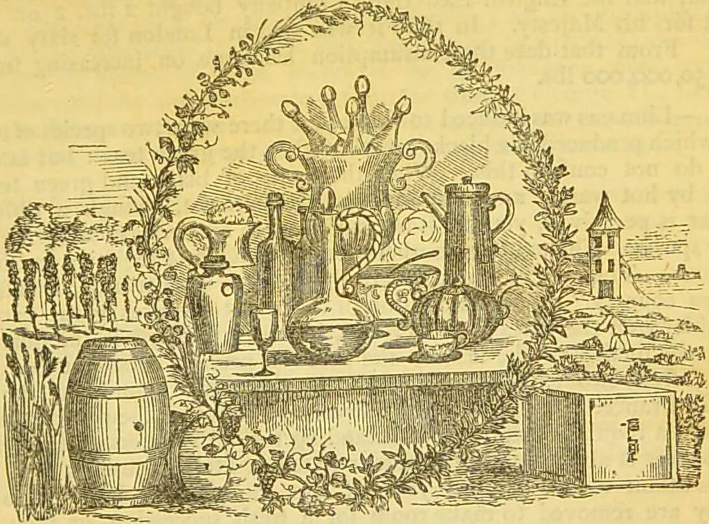 An illustration from The book of household management : comprising information for the mistress ... also, sanitary, medical, & legal memoranda; with a history of the origin, properties, and uses of all things connected with home life and comfort / by Mrs. Isabella Beeton., 1869, leaf 979