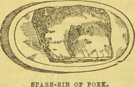 An illustration from Beeton's every-day cookery and housekeeping book : comprising instructions for mistress and servants, and a collection of over sixteen hundred and fifty practical receipts. With numerous wood engravings and one hundred and forty-two coloured figures, showing the proper mode of sending dishes to table., 1888, leaf 350