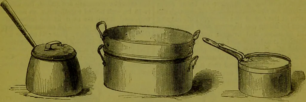 An illustration from Warne's model cookery and housekeeping book : containing complete instructions in household management, and receipts for breakfast dishes ... bills of fare, duties of servants, etc. / compiled and edited by Mary Jewry., 1871, leaf 23