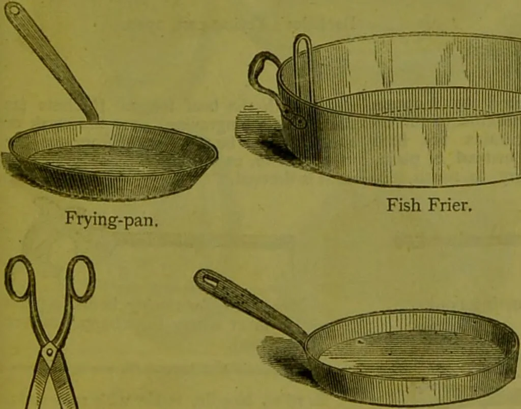An illustration from Warne's model cookery and housekeeping book : containing complete instructions in household management, and receipts for breakfast dishes ... bills of fare, duties of servants, etc. / compiled and edited by Mary Jewry., 1871, leaf 25