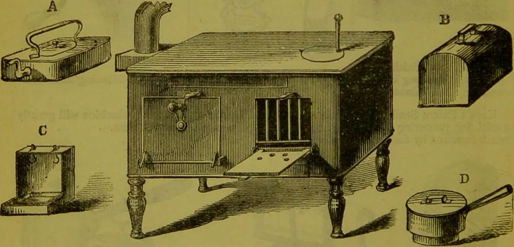 An illustration from Warne's model cookery and housekeeping book : containing complete instructions in household management, and receipts for breakfast dishes ... bills of fare, duties of servants, etc. / compiled and edited by Mary Jewry., 1871, leaf 30