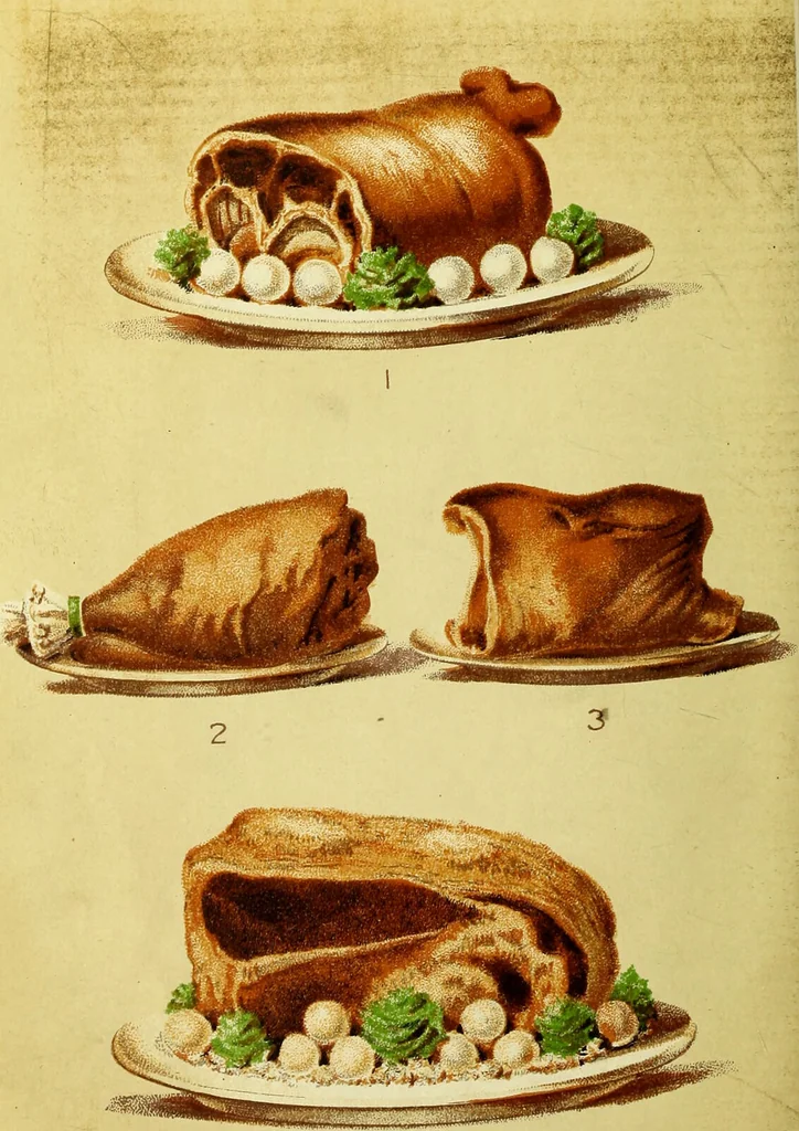 An illustration from Cassell's dictionary of cookery, with numerous engravings and full-page coloured plates : containing about nine thousand recipes., 1880, leaf 854