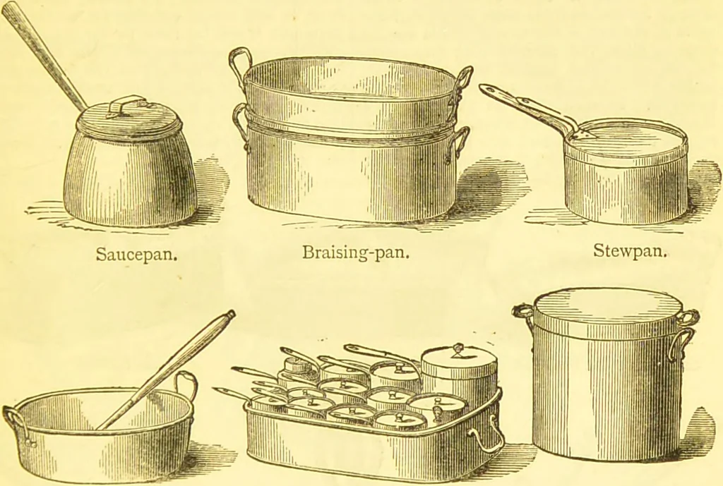 An illustration from Warne's model cookery and housekeeping book : containing complete instructions in household management / compiled and edited by Mary Jewry., 1871, leaf 23