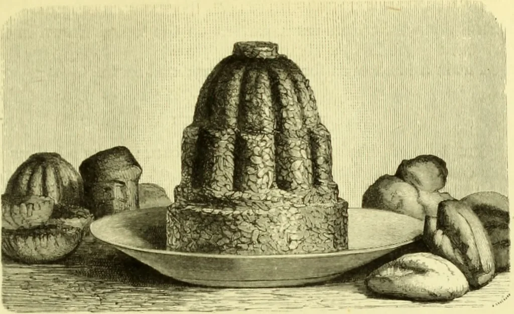An illustration from The royal cookery book (le livre de cuisine) / by Jules Gouffé ; translated from the French and adapted for English use by Alphonse Gouffé ... comprising domestic and high-class cookery, illustrated with sixteen large plates printed in colours, and one hundred and sixty-one woodcuts from drawings from nature by E. Ronjat., 1883, leaf 237