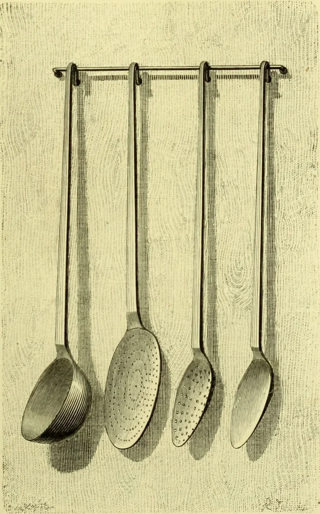 An illustration from The royal cookery book (le livre de cuisine) / by Jules Gouffé ; translated from the French and adapted for English use by Alphonse Gouffé ... comprising domestic and high-class cookery, illustrated with sixteen large plates printed in colours, and one hundred and sixty-one woodcuts from drawings from nature by E. Ronjat., 1883, leaf 33
