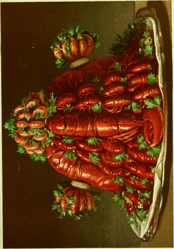 An illustration from The royal cookery book (le livre de cuisine) / by Jules Gouffé ; translated from the French and adapted for English use by Alphonse Gouffé ... comprising domestic and high-class cookery, illustrated with sixteen large plates printed in colours, and one hundred and sixty-one woodcuts from drawings from nature by E. Ronjat., 1883, leaf 567